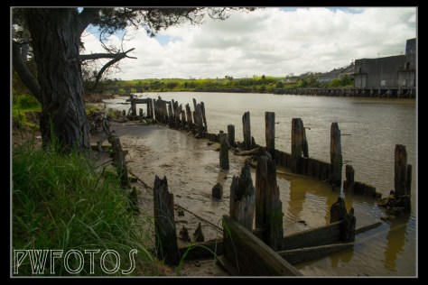 Timbers are all that remains of this wharf