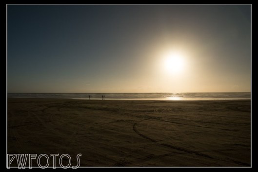 Sunset on 90 Mile Beach. We drove down a forestry road to get to the beach and once there my wife was actually unimpressed with it.