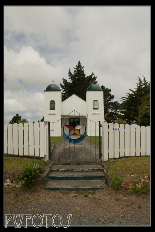 Ratana Churches are fairly distinctive. This was at Te Kana