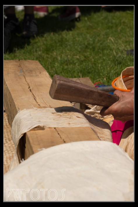 Making Tapa cloth is a very slow process.