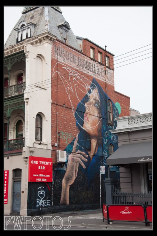 This artists work appeared on several buidlings