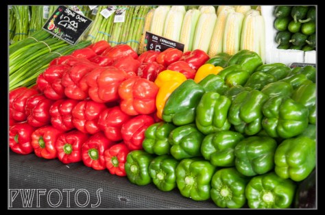 The third part of the market is given over to fruit and vegetables.