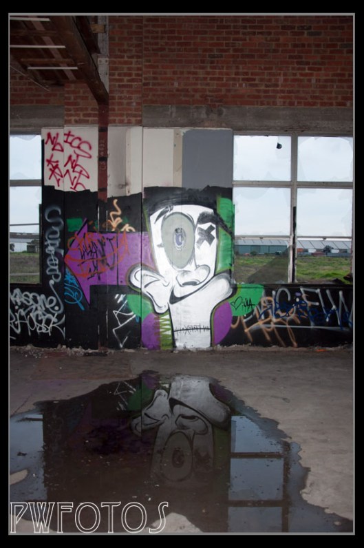 I quite liked the reflection in the puddle although the effect that flash has on the silver paint is not really to my liking