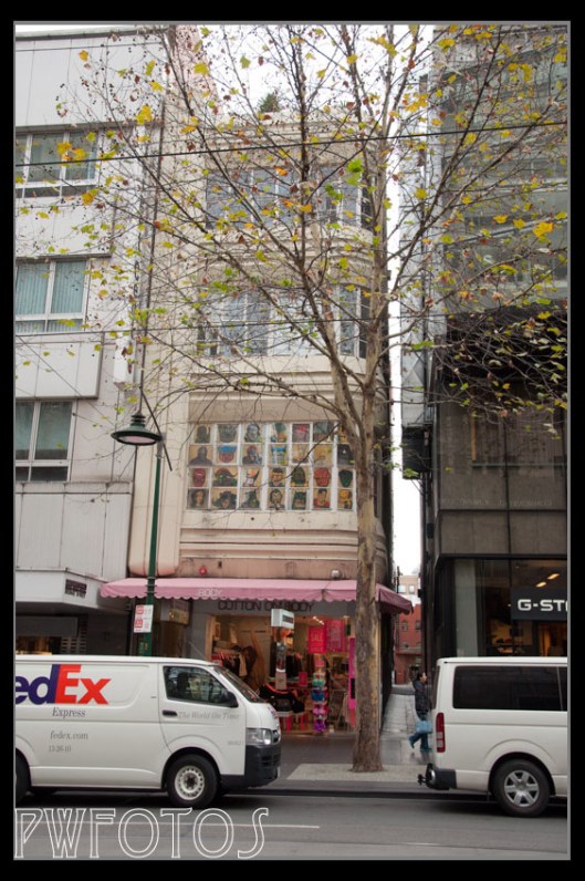 Many of the inner city building run to several stories but are no wider than a single room