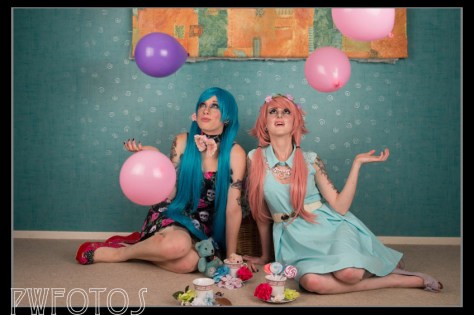 Balloons added an extra effect to the tea party being held