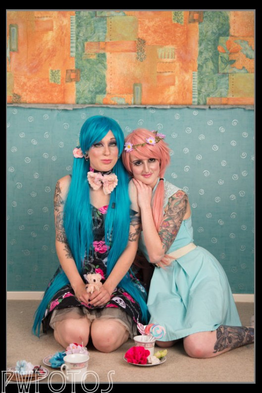 The final look was very elaborate including coloured wigs