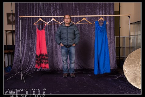 Alan helping out with a lighting test